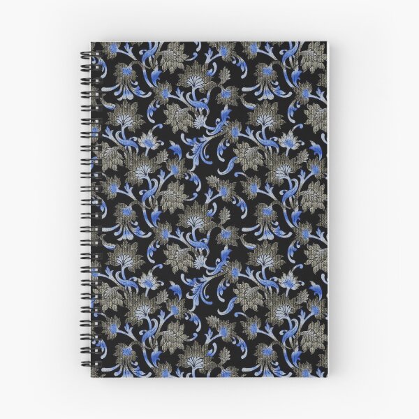 Item preview, Elegant Blue, Black & White Blossoms Floral Vines designed and sold by RiseAlex.