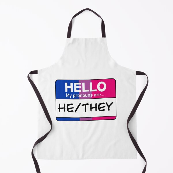 Item preview, Bisexual he/they hello sticker designed and sold by Thatgaybrand.
