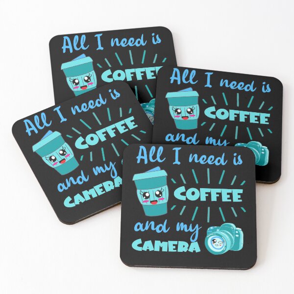 Item preview, All I need is coffee and my camera, kawaii coffee designed and sold by 1DaisyChainLane.