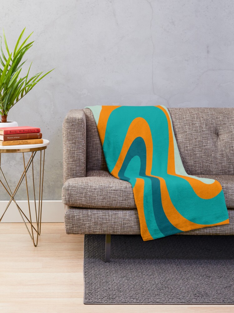 Teal and orange online throw blanket