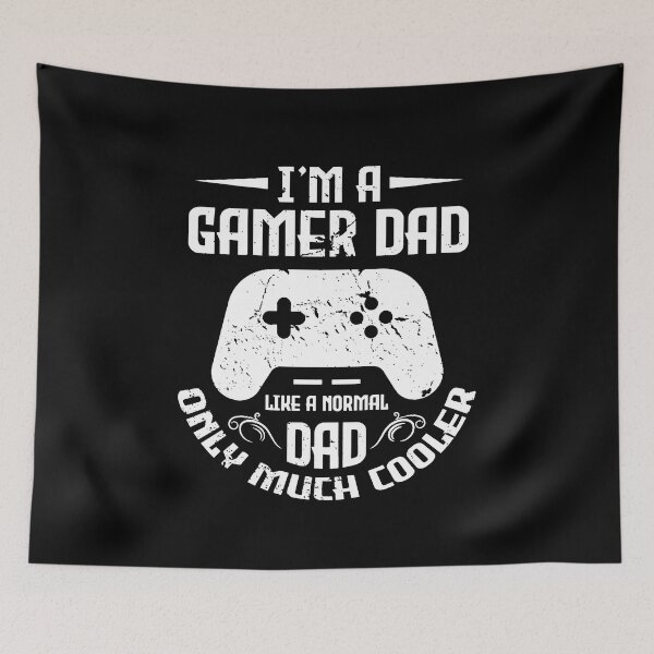 Item preview, Father Day Quote and Saying - I'm A Gamer Dad Like A Normal Dad Only Much Cooler with Computer Console Pad Controller White Funny Simple  designed and sold by WearWolfDesigns.