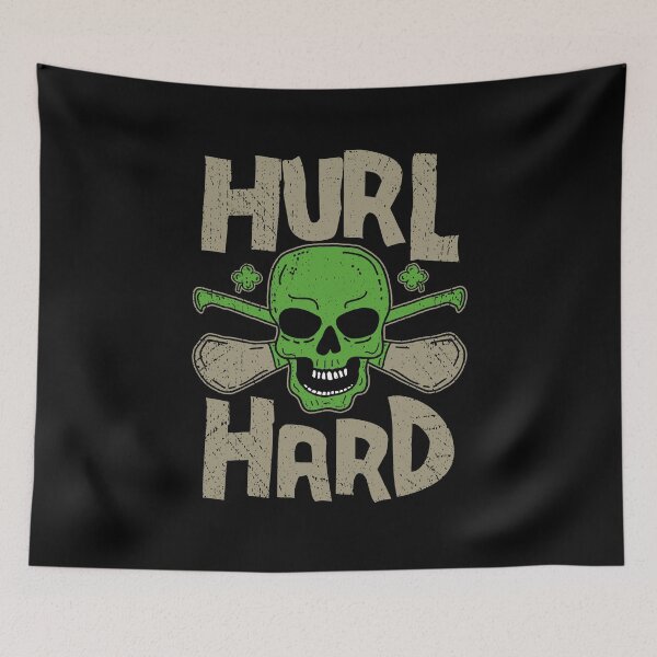 Item preview, Hurl Hard, Funny Hurling Skull pun designed and sold by Dan66.