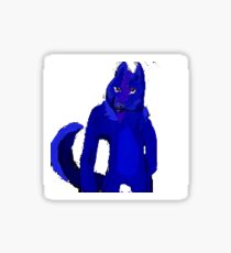 blue fur Sticker
