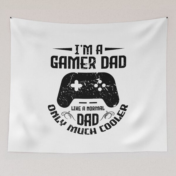 Item preview, Father Day Quote and Saying - I'm A Gamer Dad Like A Normal Dad Only Much Cooler with Computer Console Pad Controller Black Funny Simple  designed and sold by WearWolfDesigns.