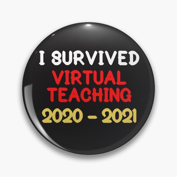 Item preview, I Survived Virtual Teaching 2020 - 2021 Retro Vintage Graphic Design designed and sold by delohill.