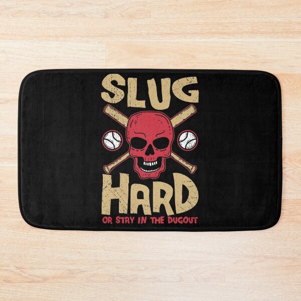 Item preview, Slug Hard or Stay in the Dugout, Funny Baseball Skull designed and sold by Dan66.