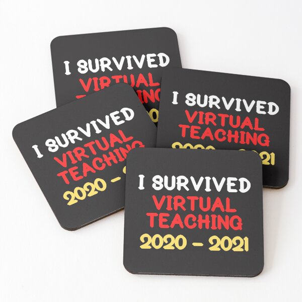 Item preview, I Survived Virtual Teaching 2020 - 2021 Retro Vintage Graphic Design designed and sold by delohill.