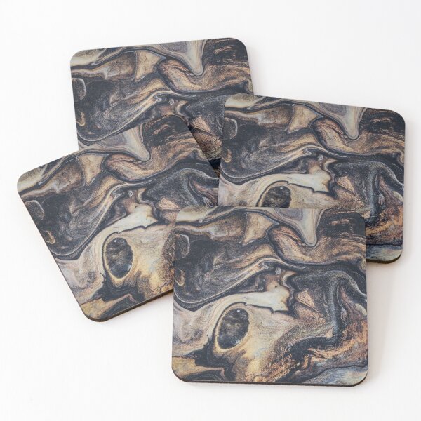 Item preview, Blue and neutrals marble print designed and sold by HadeeeeL.
