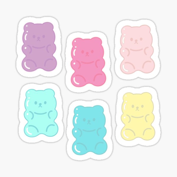 Jelly Gummy Bears Cartoon Sticker