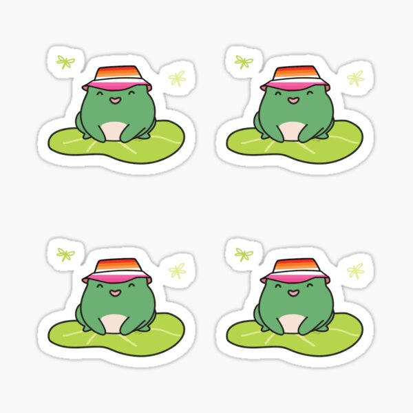 frog wearing a bucket hat