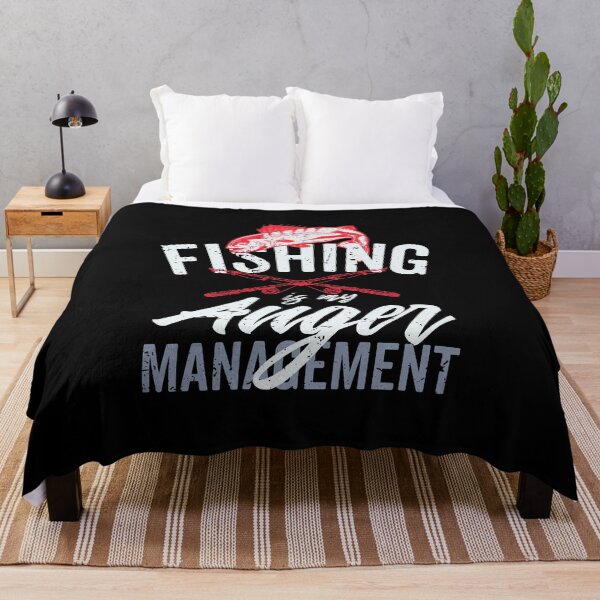 Item preview, Fishing is my Anger Management, Funny Fishing Outdoor Distressed designed and sold by ramenrose.