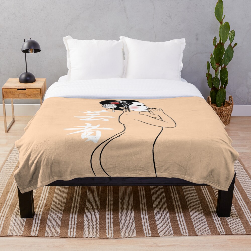Geisha Nude Throw Blanket