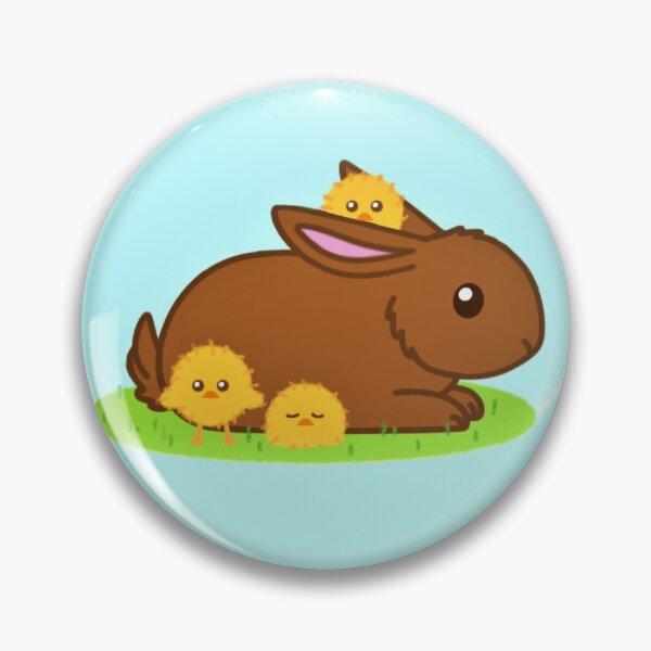 Item preview, Brown Bunny with Chicks designed and sold by Moni-Makes-Art.