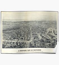 Vintage Pictorial Map of Providence RI (1895) Poster