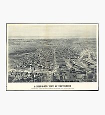 Vintage Pictorial Map of Providence RI (1895) Photographic Print