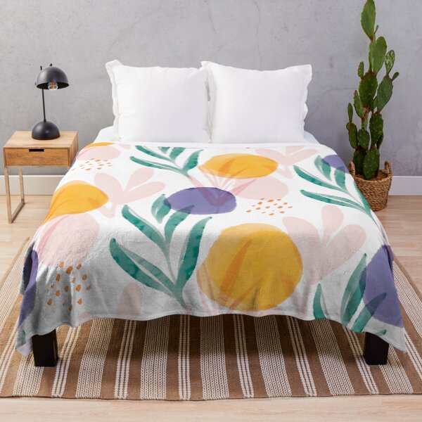 Item preview, hand painted & graghic abstract style leaves pattern & beautiful flowers designed and sold by bypeter.