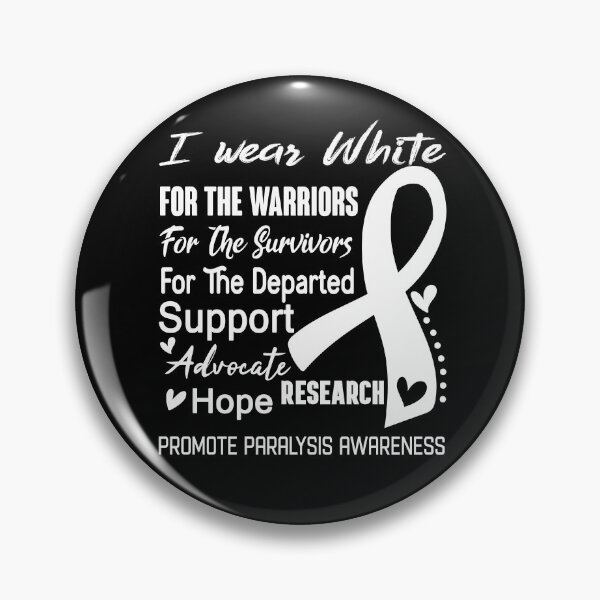 Item preview, I Wear White For The Warriors Promote Paralysis Awareness designed and sold by hvoid41.