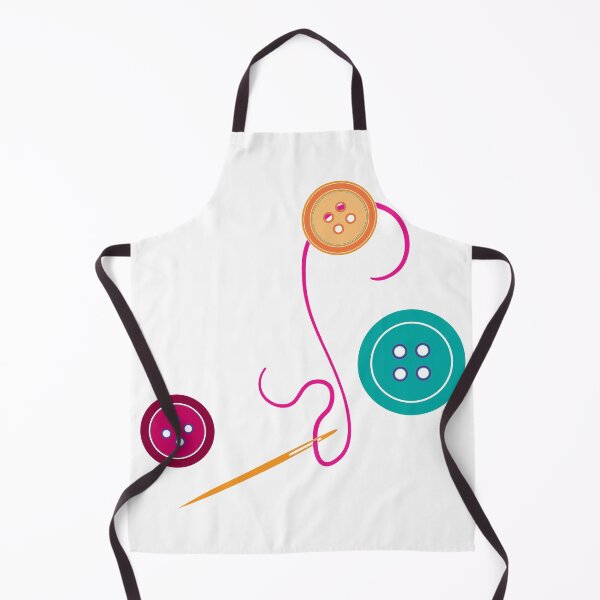 Item preview, Calling all sewists! Needle, Thread, Buttons icons on white designed and sold by Susan Marie Williams.