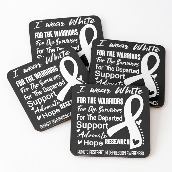 Item preview, I Wear White For The Warriors Promote Postpartum Depression Awareness designed and sold by hvoid41.