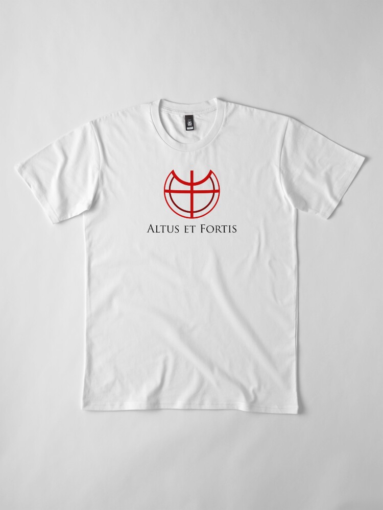 Thumbnail 4 of 6, Premium T-Shirt, Altus et Fortis (in black) designed and sold by ANGELSONLY.