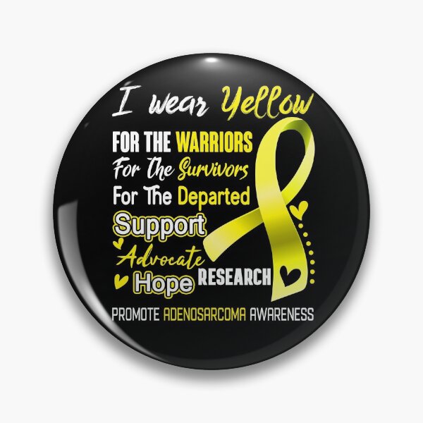 Item preview, I Wear Yellow For The Warriors Promote Adenosarcoma Awareness designed and sold by hvoid41.