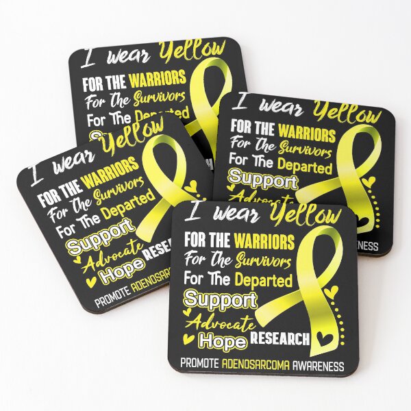 Item preview, I Wear Yellow For The Warriors Promote Adenosarcoma Awareness designed and sold by hvoid41.