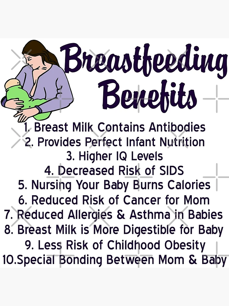 Breastfeeding Benefits List Poster