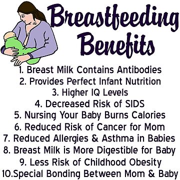 Artwork thumbnail, Breastfeeding Benefits List by Epic Love Designs