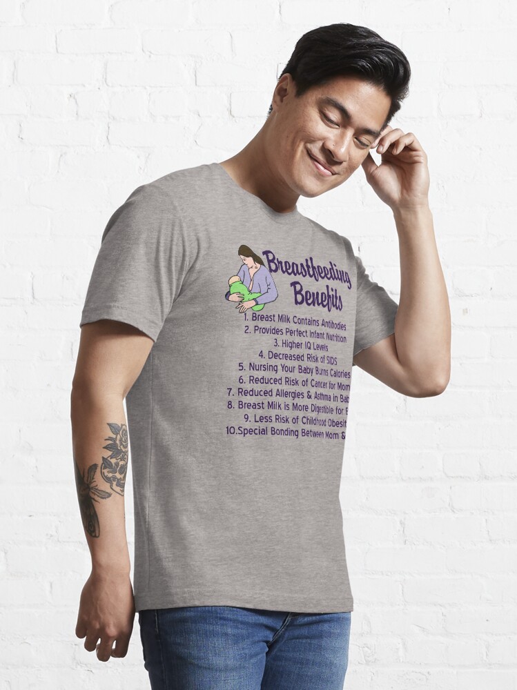 Breastfeeding Benefits List Essential T Shirt for Sale by elishamarie28 Redbubble