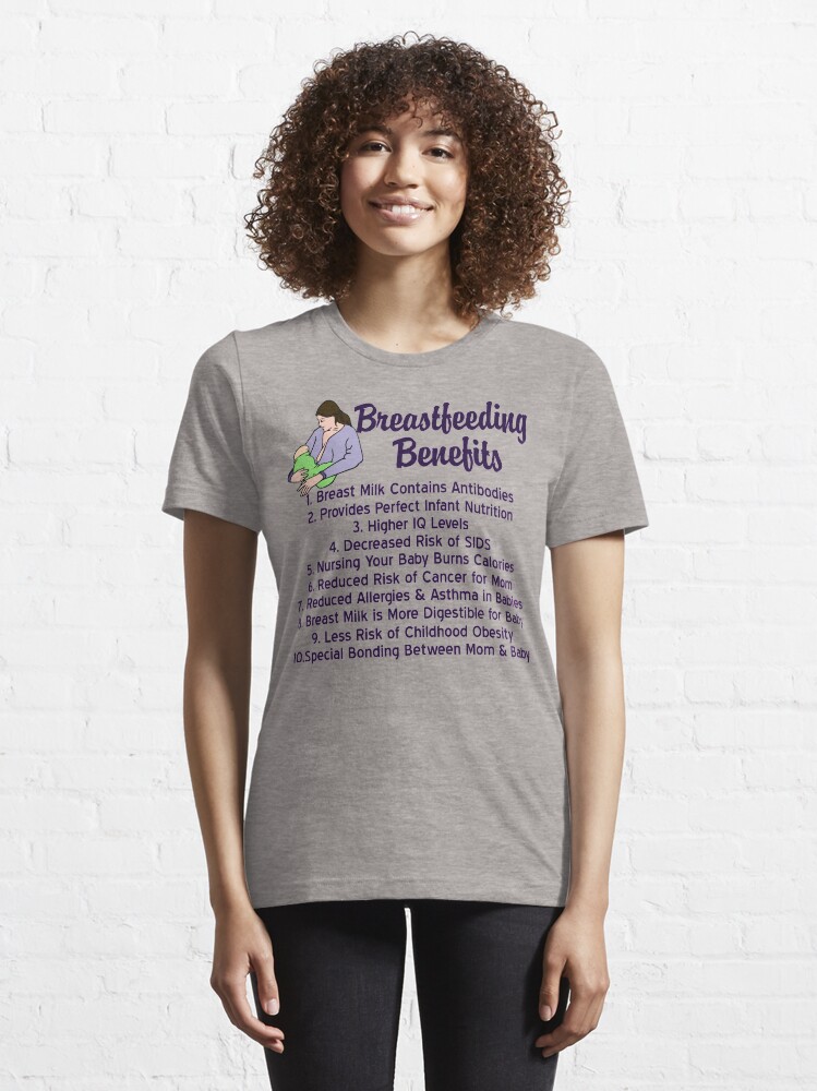 Breastfeeding Benefits List Essential T Shirt for Sale by elishamarie28 Redbubble
