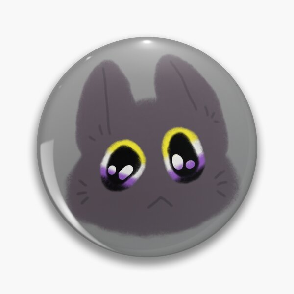 Item preview, nonbinary kitty designed and sold by mothwhats <3.