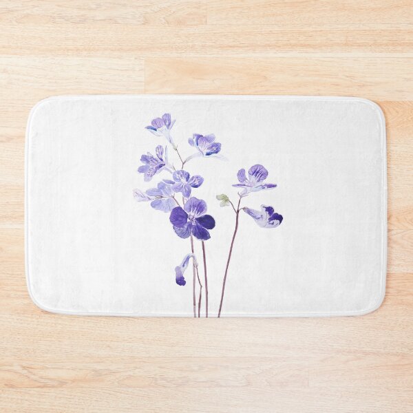Item preview, hand painted purple Cape primrose flowers watercolor  designed and sold by SelenePaintings .
