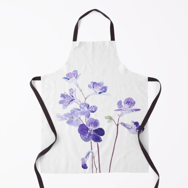 Item preview, hand painted purple Cape primrose flowers watercolor designed and sold by ColorandColor.