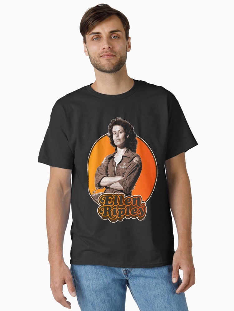 Thumbnail 1 of 7, Classic T-Shirt, Retro Ellen Ripley Alien Tribute designed and sold by acquiesce13.