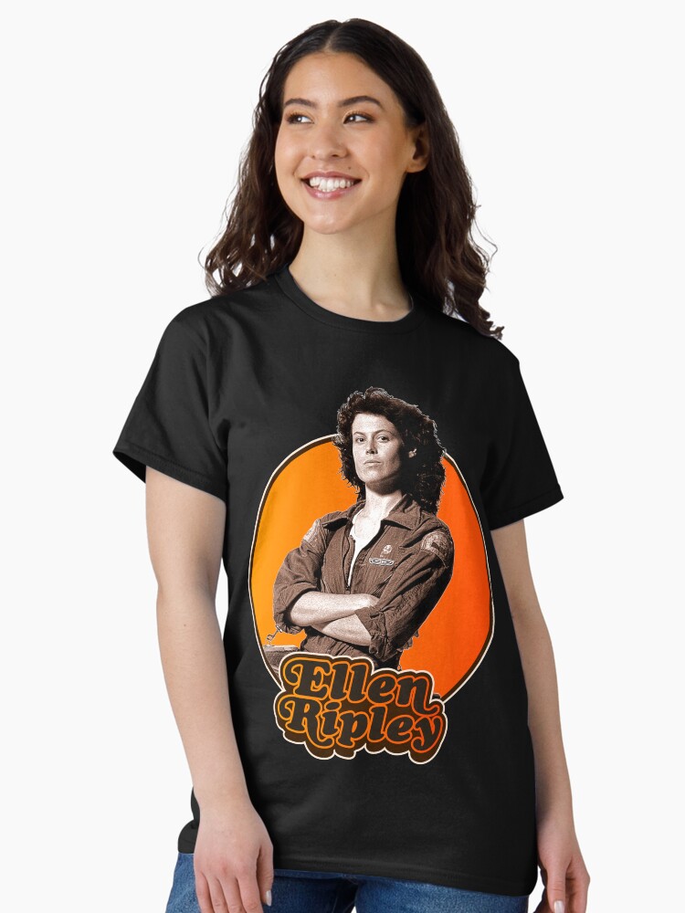 Thumbnail 2 of 7, Classic T-Shirt, Retro Ellen Ripley Alien Tribute designed and sold by acquiesce13.