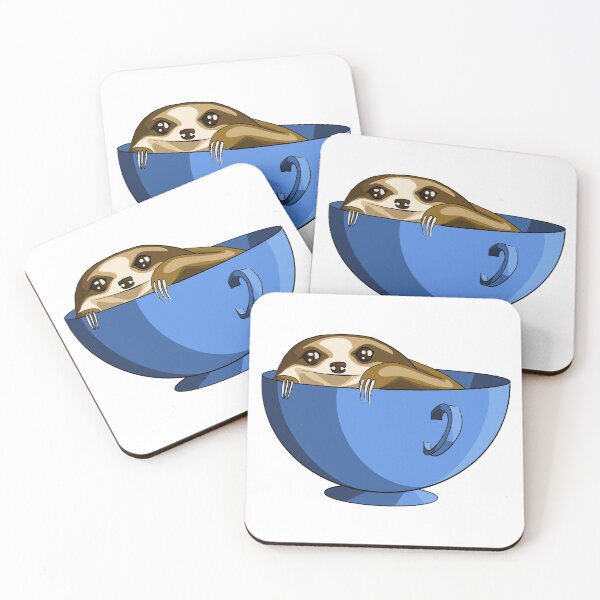 Item preview, Sloth in a blue mug designed and sold by PaintingsByKF.