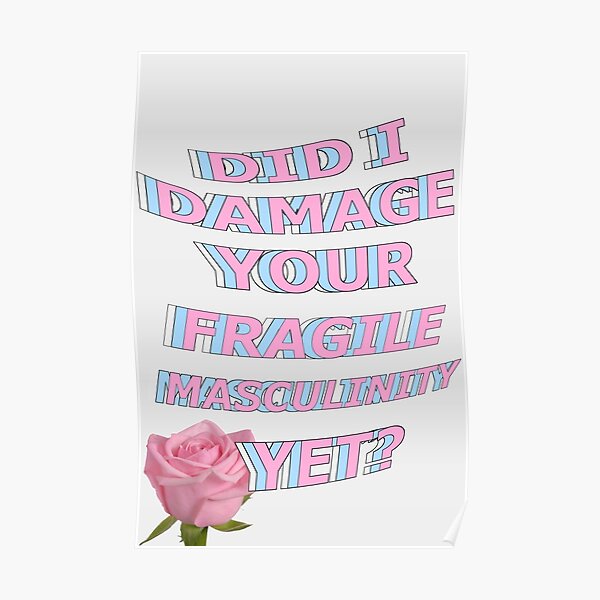 Did I Damage Your Fragile Masculinity Yet? // Aesthetic Typography Poster