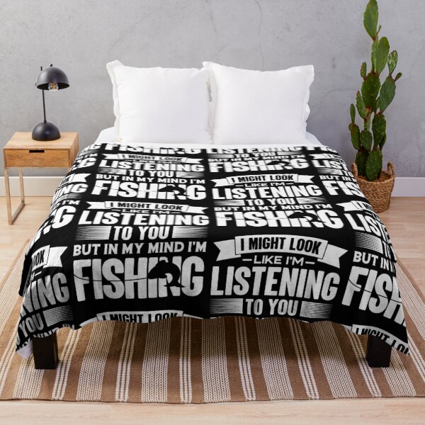Item preview, I Look Like I'm Listening But In My Mind I'm Fishing | Lake Life designed and sold by GravitiTees.