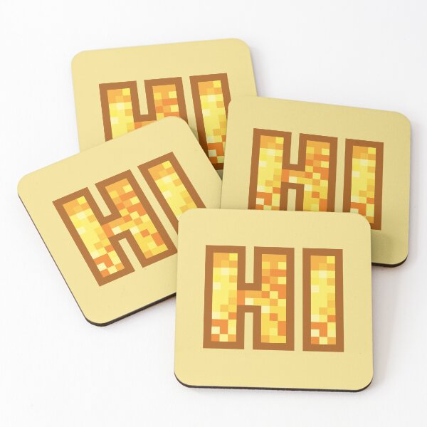 Item preview, Hi - Friendly Text Design Pixel Art - Yellow Gold Color designed and sold by dylanxh.