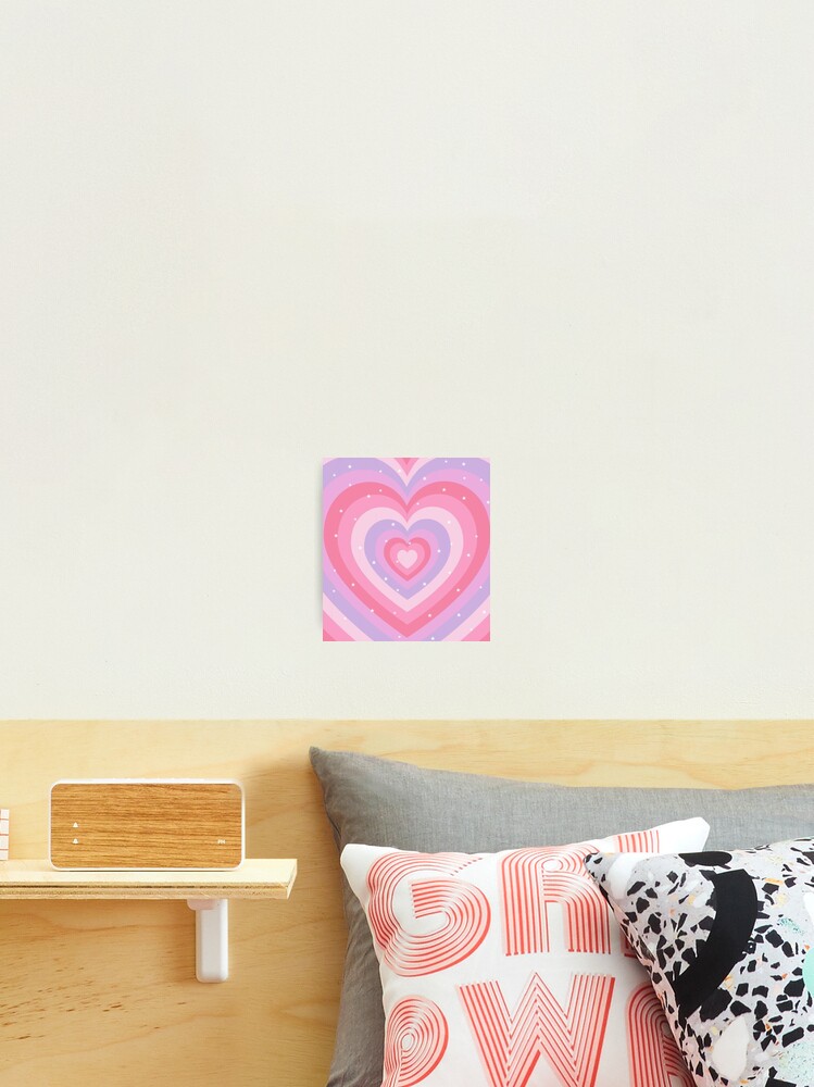 aesthetic y2k pink and purple pastel hearts  Photographic Print for Sale  by Angela Aurel