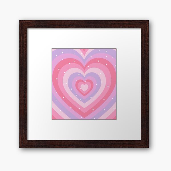 Aesthetic y2k pink pastel hearts with stars  Art Board Print for Sale by  Angela Aurel