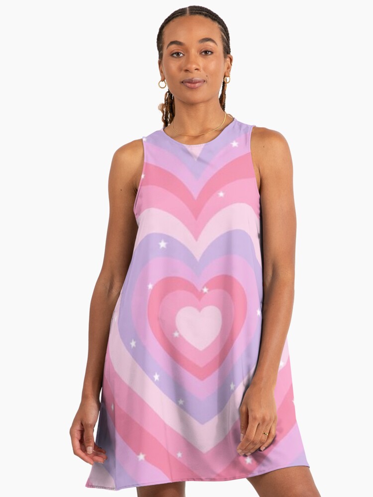 aesthetic y2k pink and purple pastel hearts " A-Line Dress for Sale by  angellawng | Redbubble
