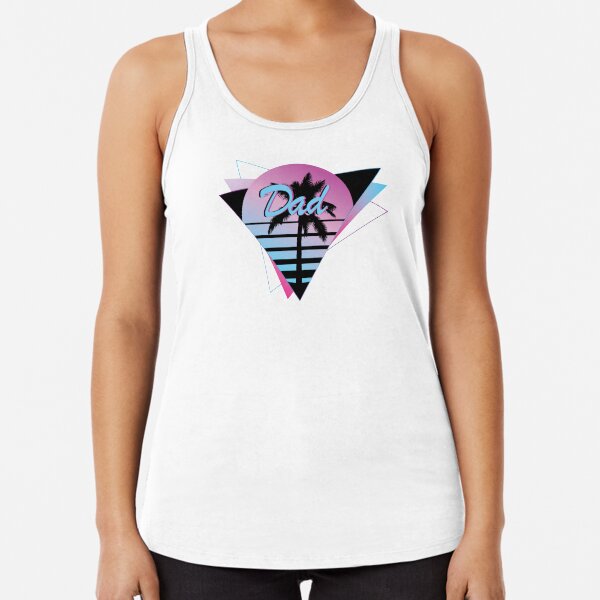 Vaporwave Dad Racerback Tank Top