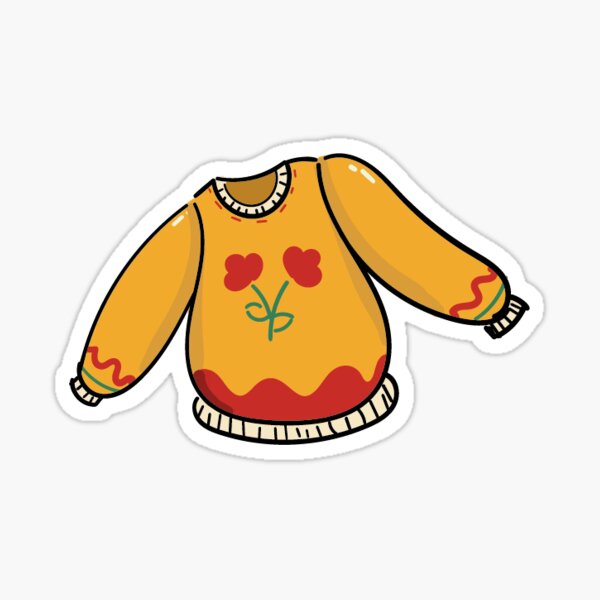 Orange Comfy Cozy Sweater Sticker