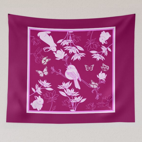 Item preview, Cherry berry nature walk with bunny, bird and butterflies designed and sold by SueKnox.
