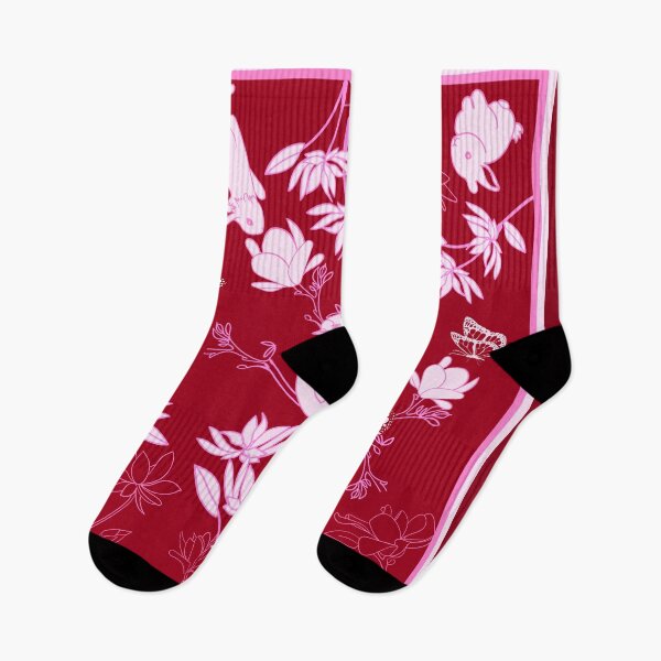 Item preview, Happy red nature walk with bunny, bird and butterflies designed and sold by SueKnox.