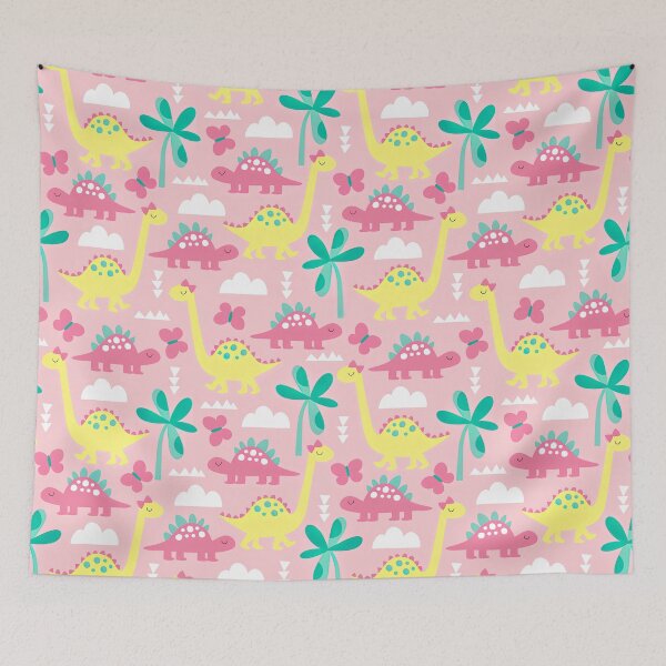 Item preview, Pink Dinosaur Seamless Pattern, Dinosaur Seamless Pattern Design designed and sold by graphic-genie.