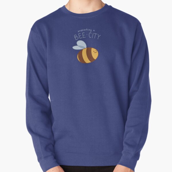 Supporting a Bee City (blue) Pullover Sweatshirt