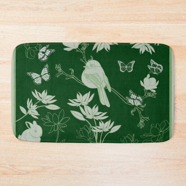 Item preview, Green nature walk with bunny, bird and butterflies designed and sold by SueKnox.