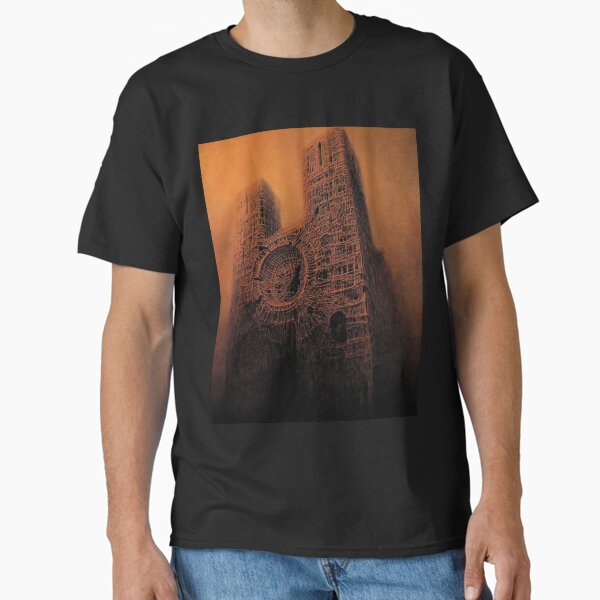 Vista previa del artículo con la obra «Sin título (Catedral), de Zdzisław Beksiński», diseñado y vendido por JustContemplate.